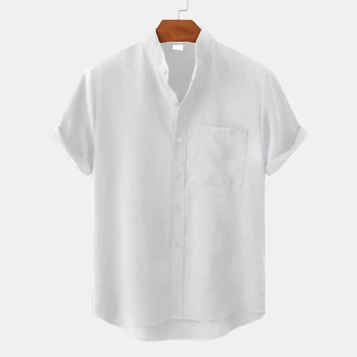Shirt | Collarless Design, Short Sleeves 5