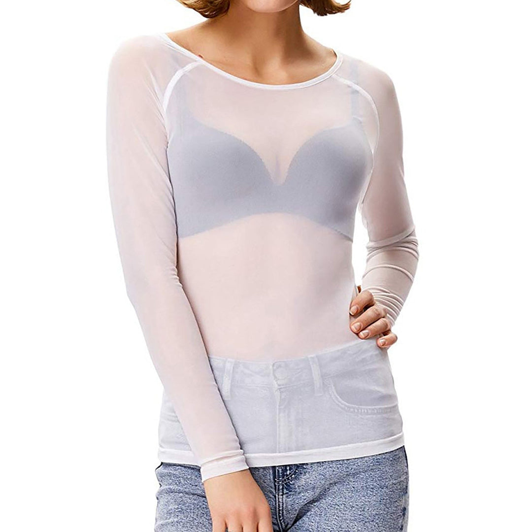 Shirt | Shiny Mesh Fabric, Long Sleeves 2