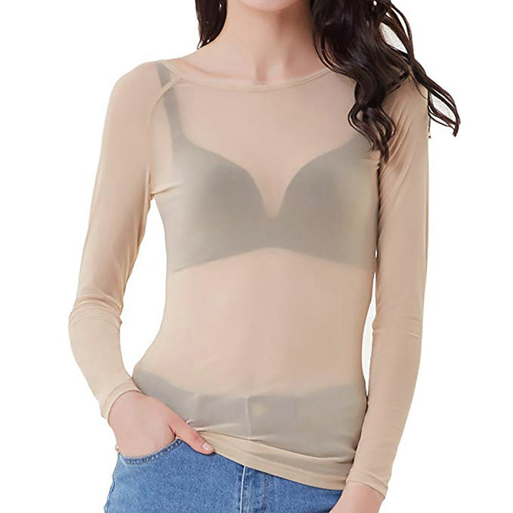 Shirt | Shiny Mesh Fabric, Long Sleeves 3