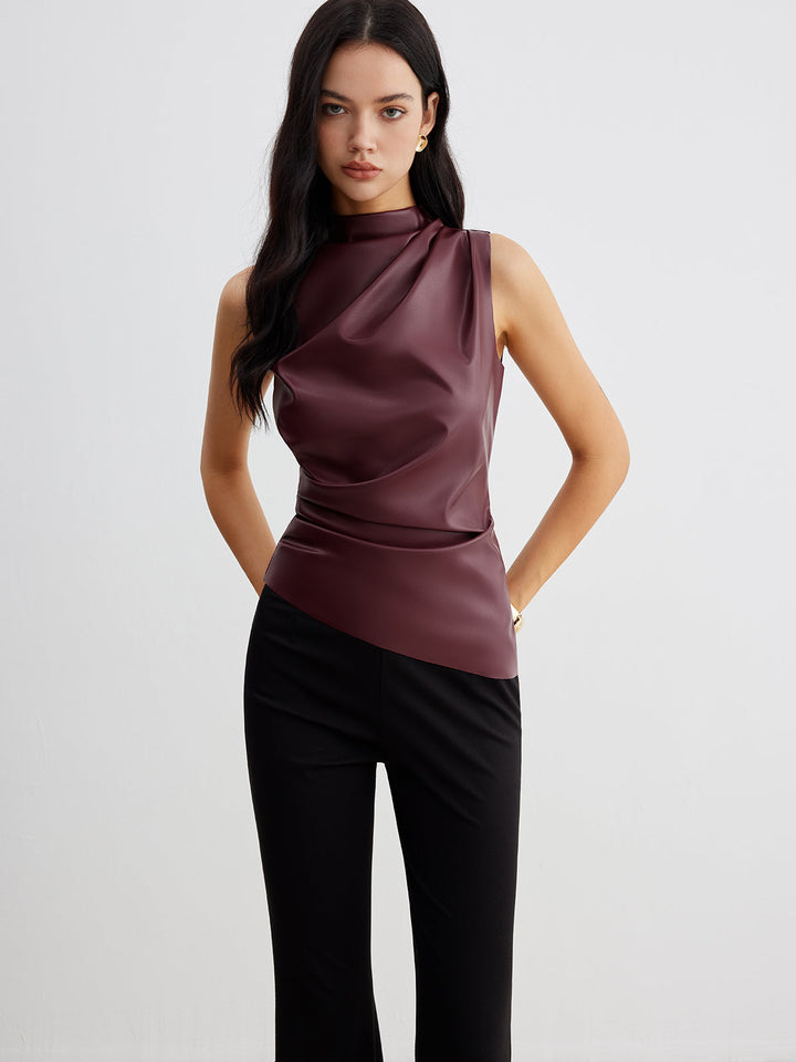 Sleeveless Top | High Neck Design, Tailored Fit 1