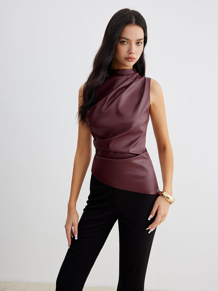 Sleeveless Top | High Neck Design, Tailored Fit 3