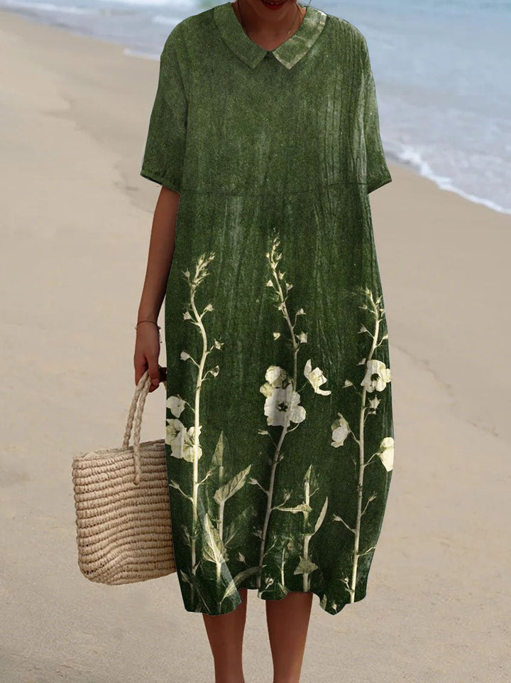 Summer Dress | Floral Print, V-Neck Design 3