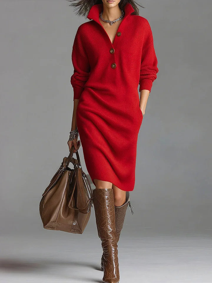 Sweater Dress | Turtleneck Design, Flattering Silhouette 1