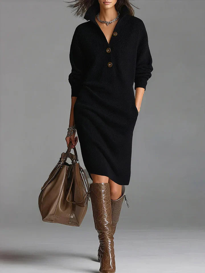 Sweater Dress | Turtleneck Design, Flattering Silhouette 3