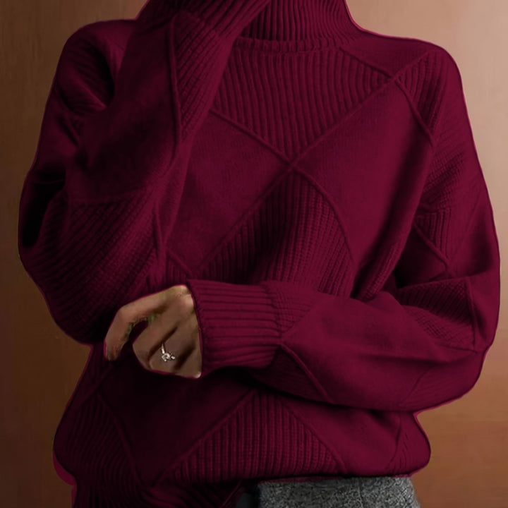 Sweater | Textured Knit, Turtleneck Collar 10