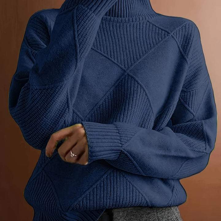 Sweater | Textured Knit, Turtleneck Collar 13