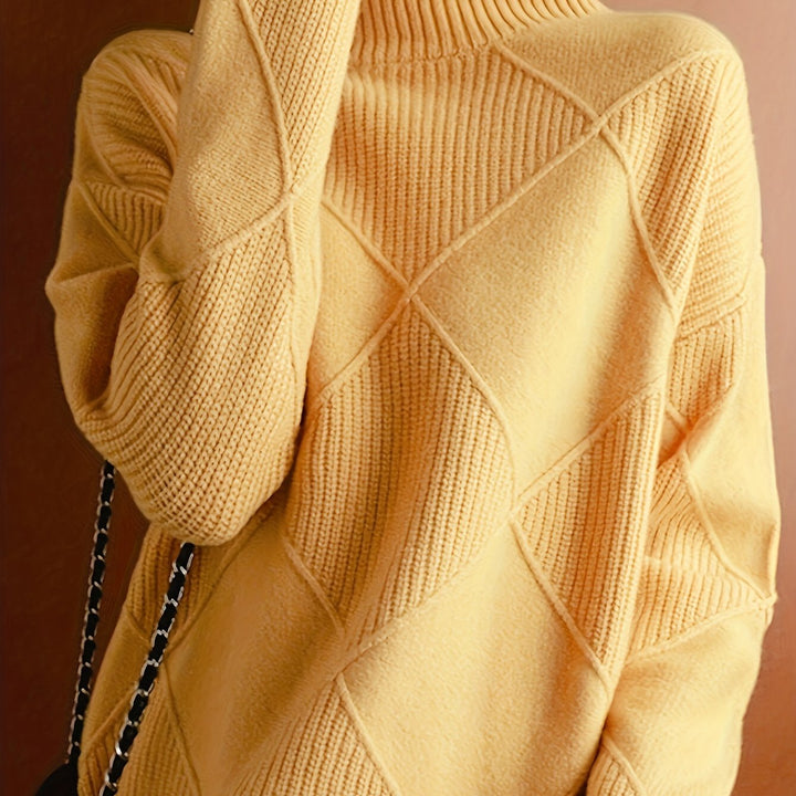 Sweater | Textured Knit, Turtleneck Collar 14