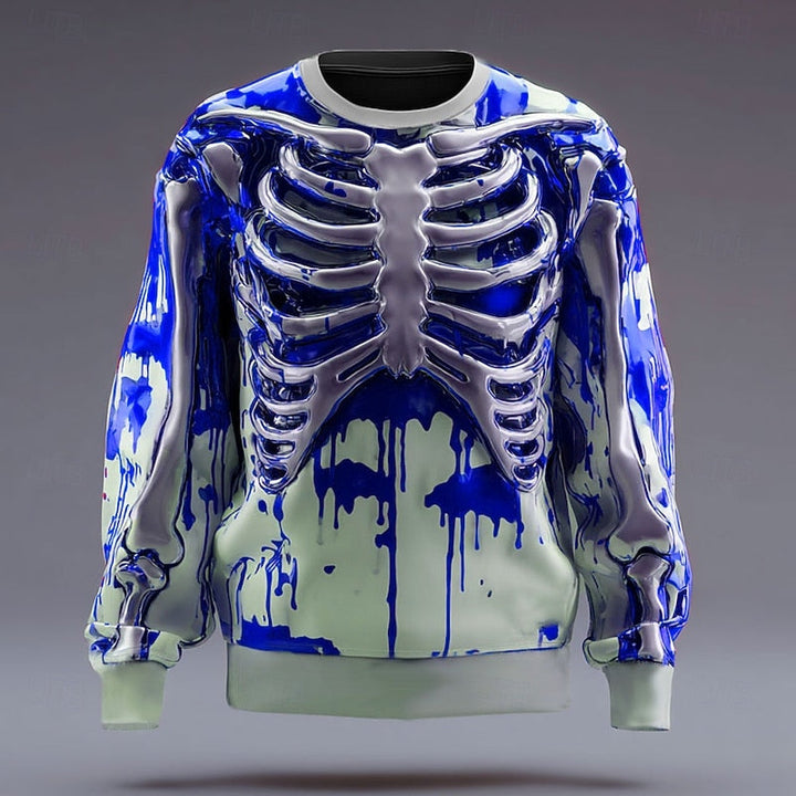 Sweatshirt | Skeleton Print, Crew Neck 2