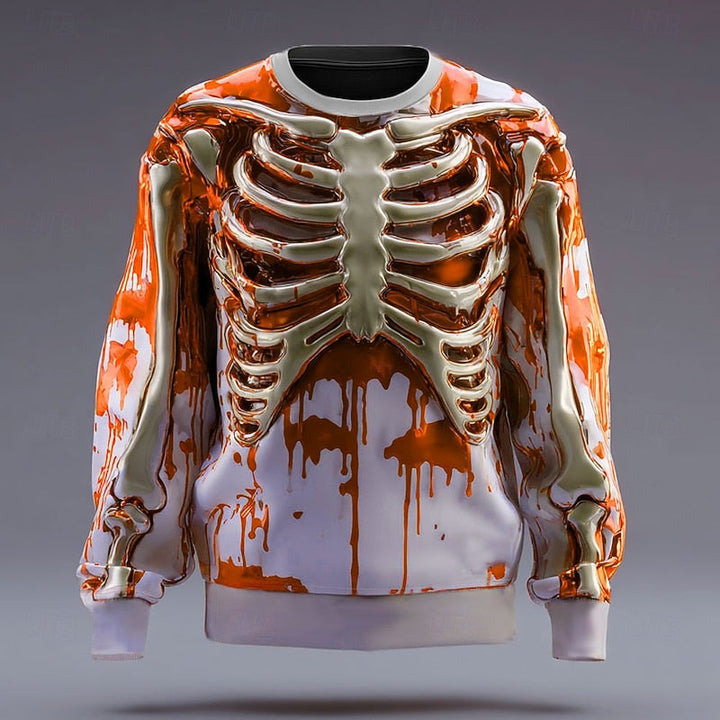 Sweatshirt | Skeleton Print, Crew Neck 4