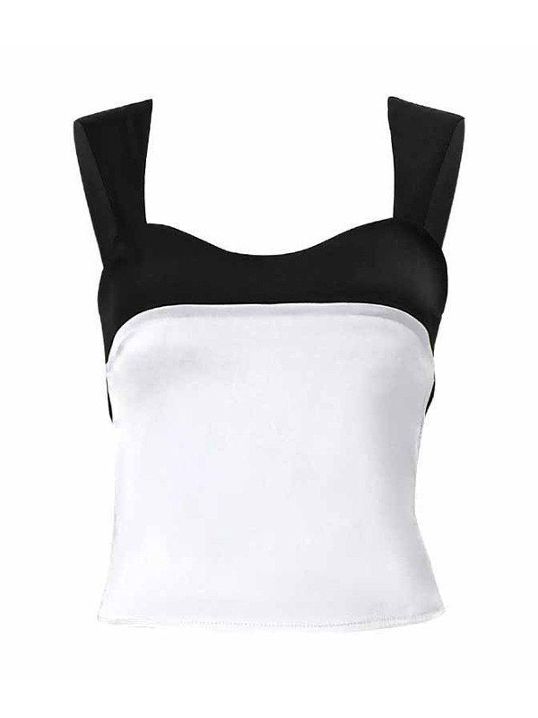 Tank Top | Patchwork Design, V-Neckline 6