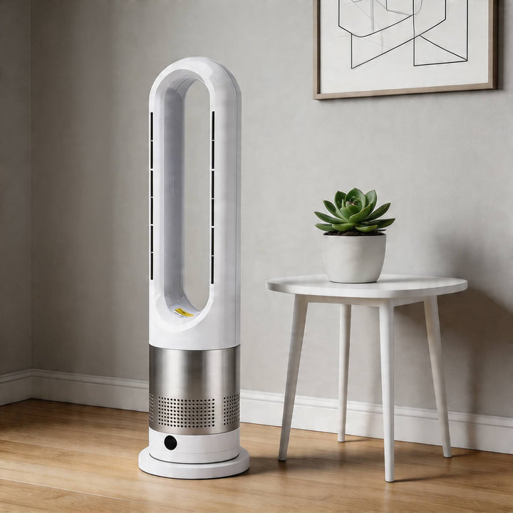 Tower Fan Heater | Bladeless Design, Adjustable Speed 0