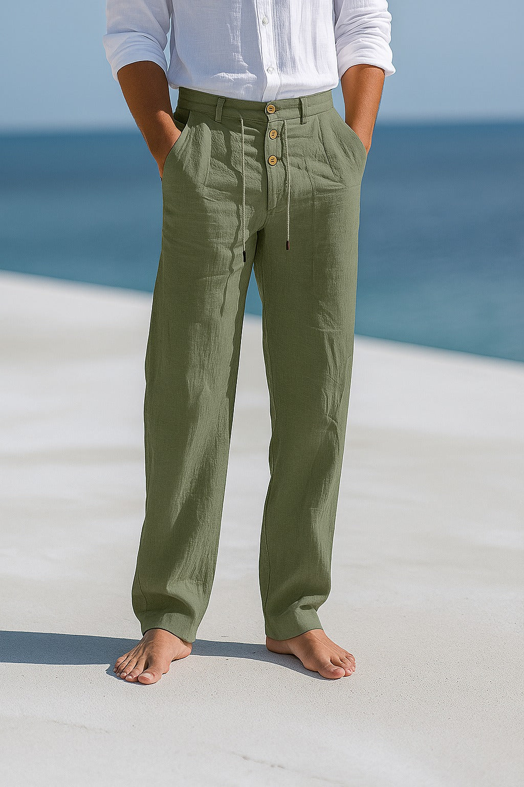 Trousers | Lightweight Linen, Adjustable Waist 4