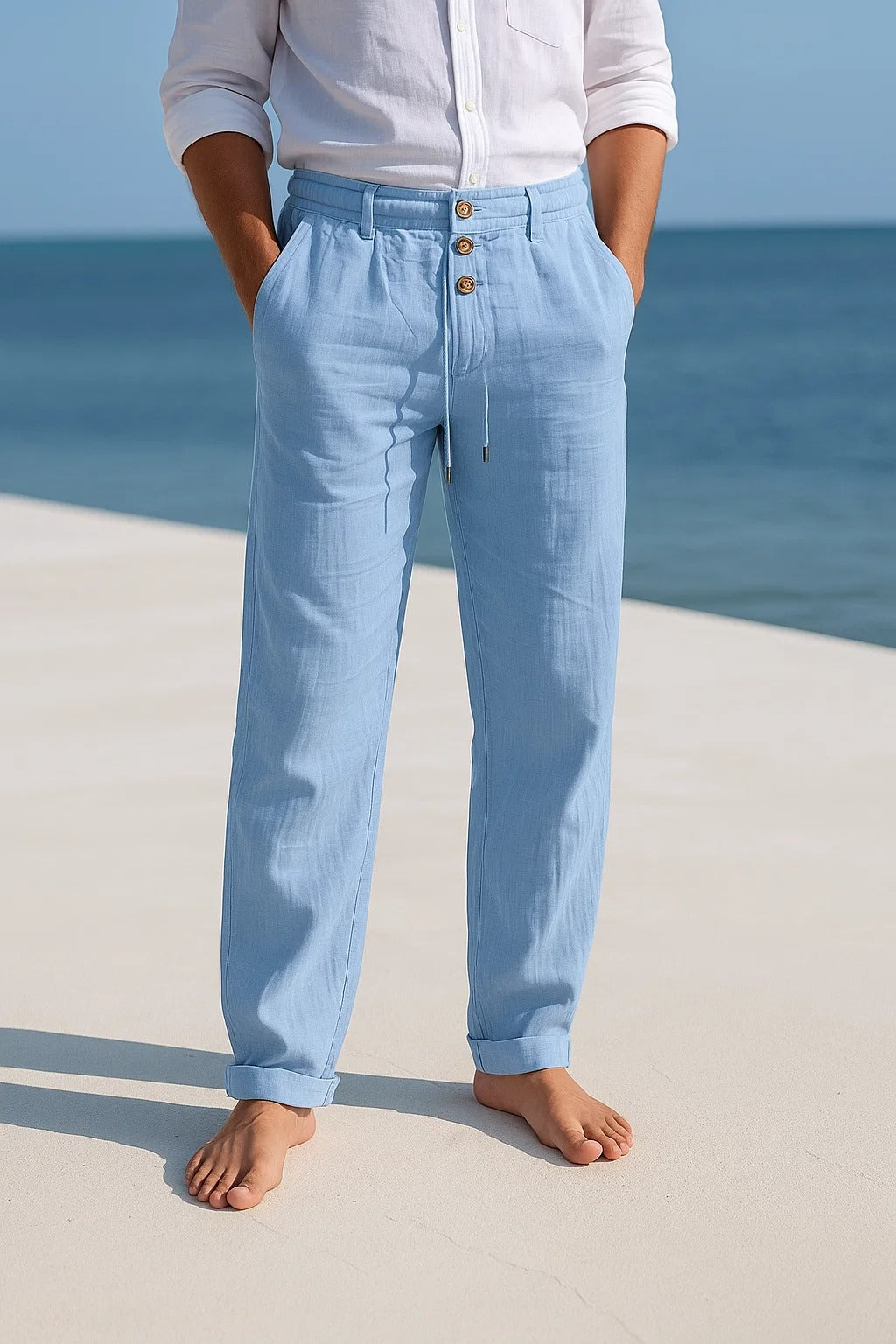 Trousers | Lightweight Linen, Adjustable Waist 6
