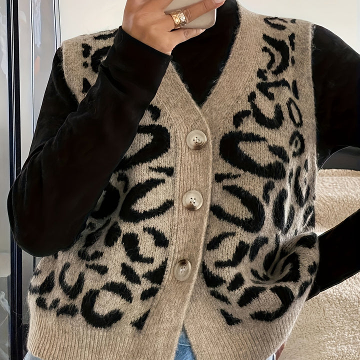 Vest | Patterned, Button-Front Closure 0