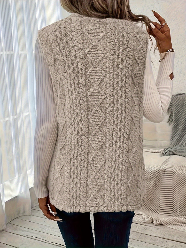Vest | Textured Sleeveless, Open Front 3