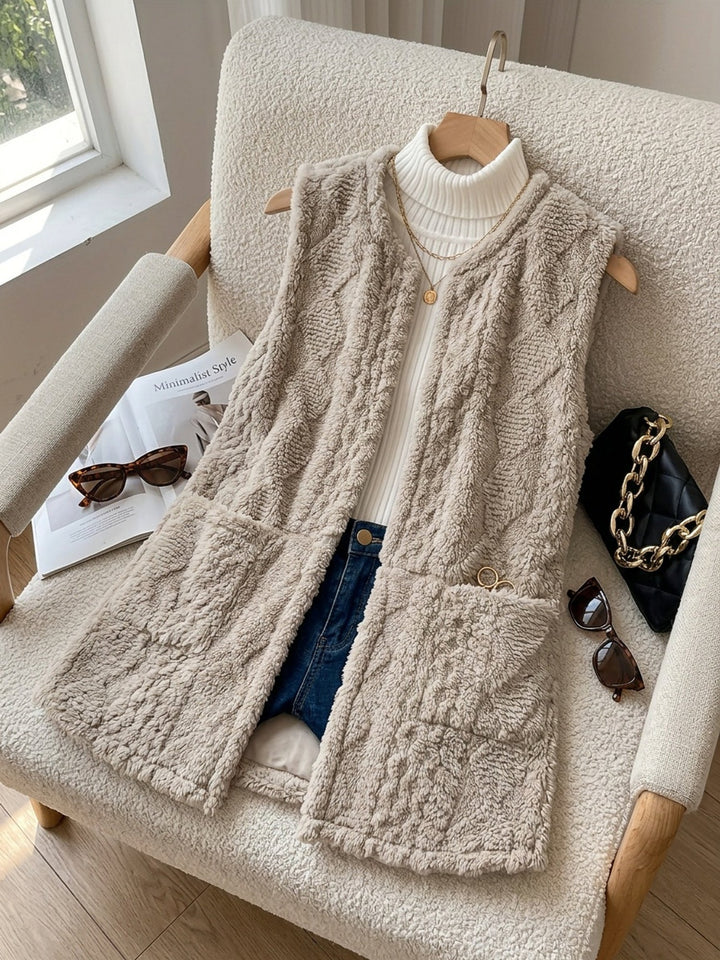 Vest | Textured Sleeveless, Open Front 5