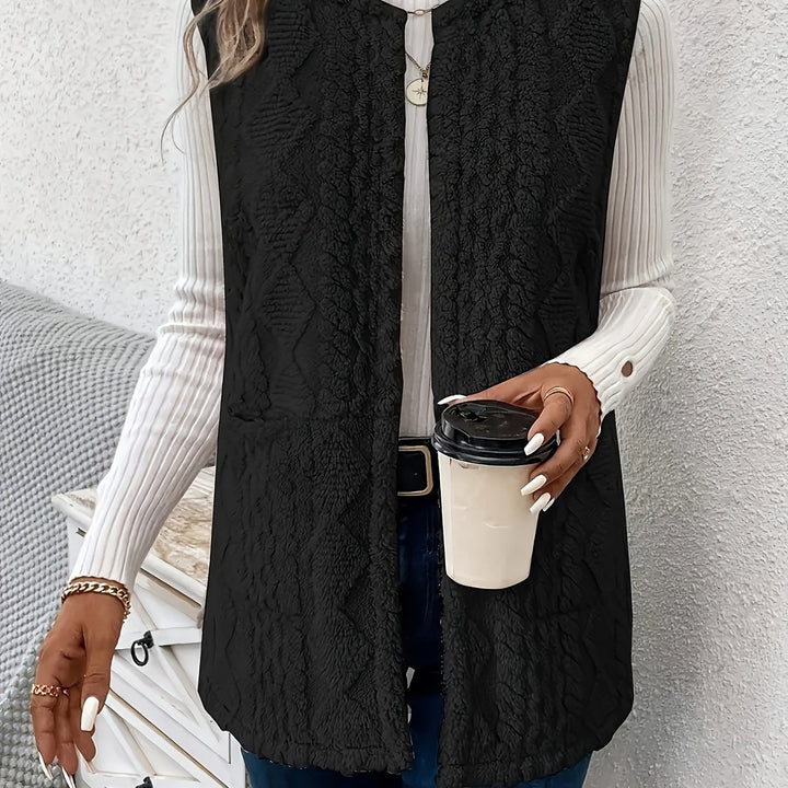 Vest | Textured Sleeveless, Open Front 6