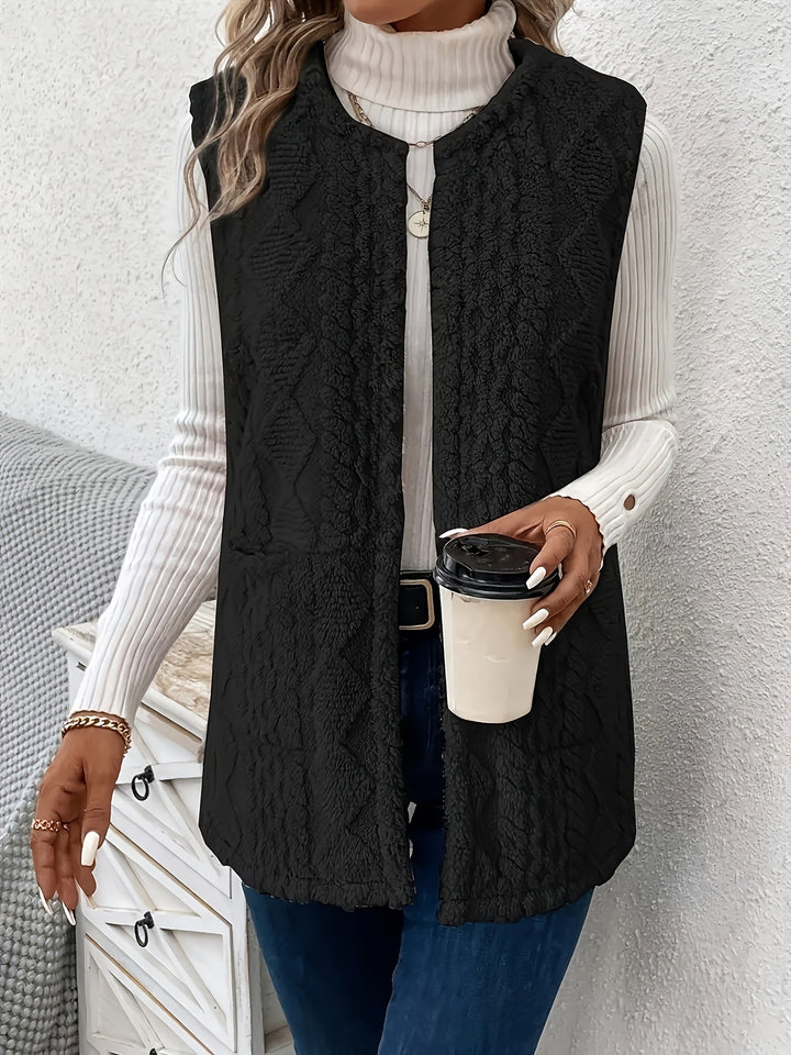 Vest | Textured Sleeveless, Open Front 7