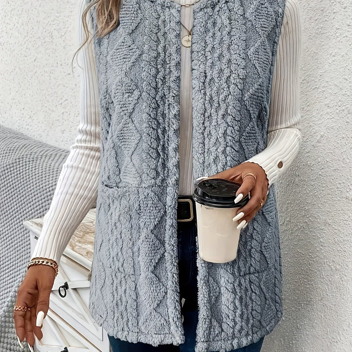 Vest | Textured Sleeveless, Open Front 9