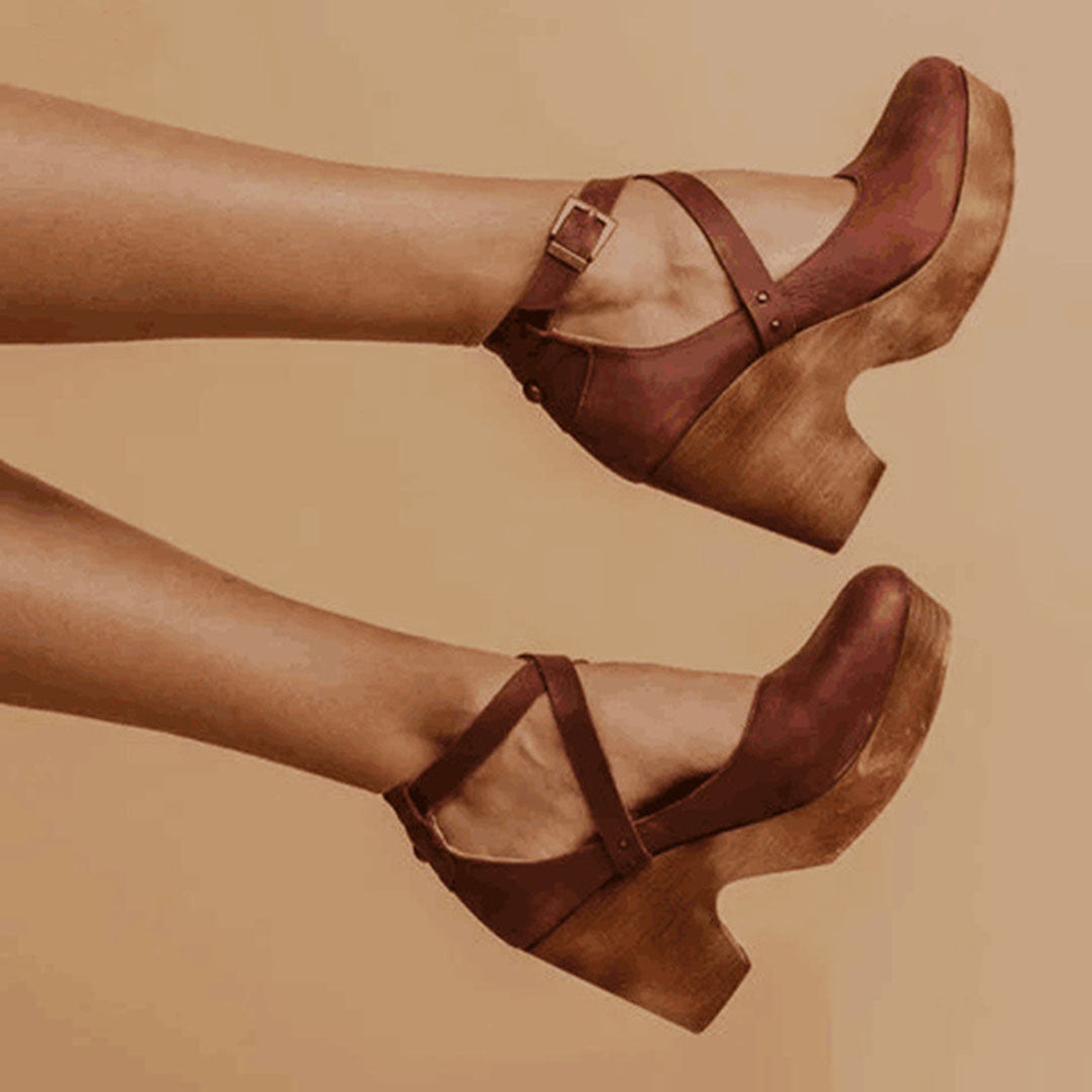 Wedge Heels | Closed Toe Design, Adjustable Ankle Strap 1
