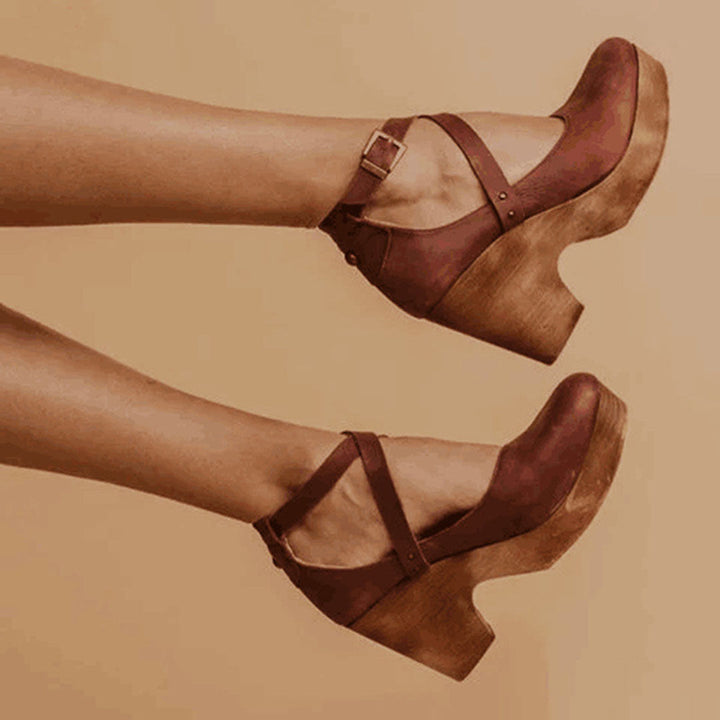 Wedge Heels | Closed Toe Design, Adjustable Ankle Strap 1