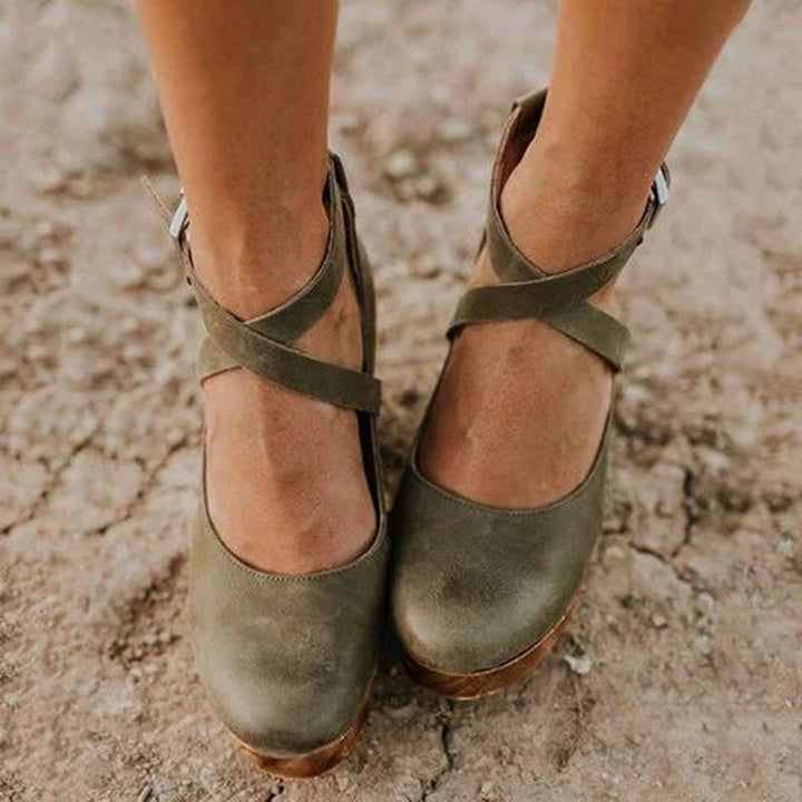 Wedge Heels | Closed Toe Design, Adjustable Ankle Strap 4