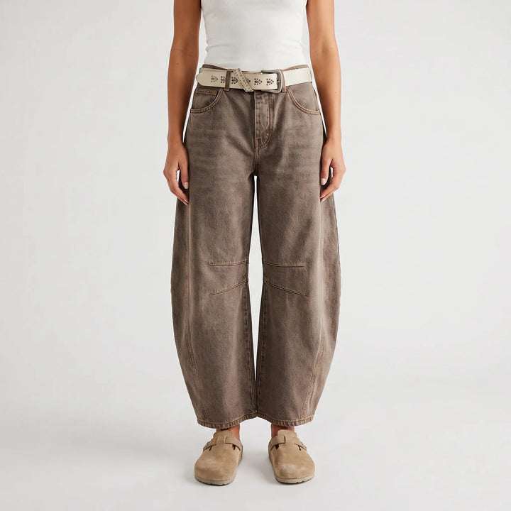 Wide Leg Jeans | Curved Silhouette, Cropped Ankle 0