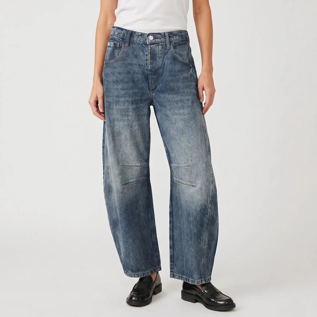 Wide Leg Jeans | Curved Silhouette, Cropped Ankle 2