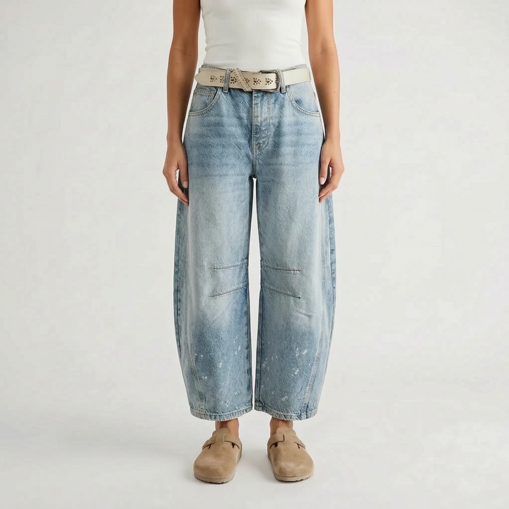 Wide Leg Jeans | Curved Silhouette, Cropped Ankle 5