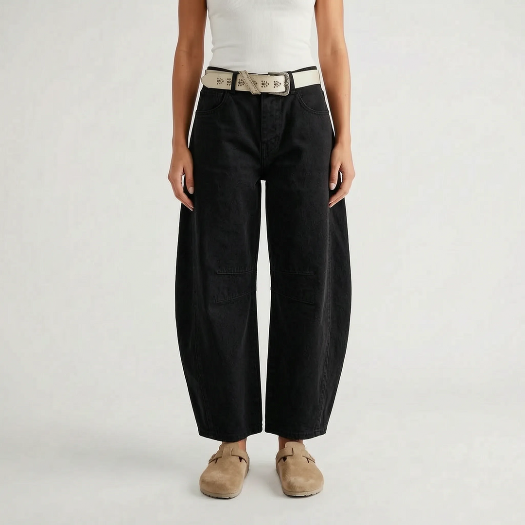 Wide Leg Jeans | Curved Silhouette, Cropped Ankle 7