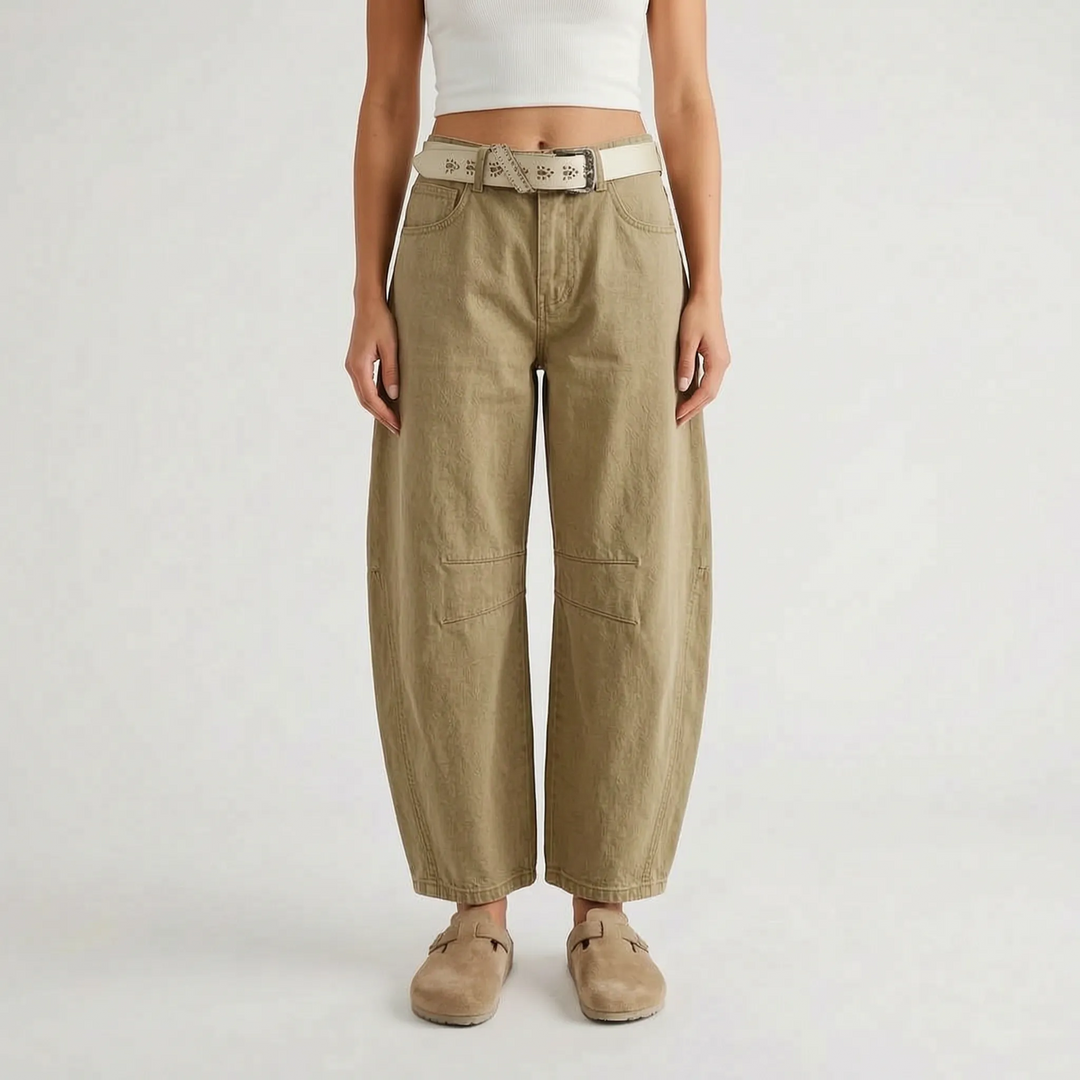 Wide Leg Jeans | Curved Silhouette, Cropped Ankle 8