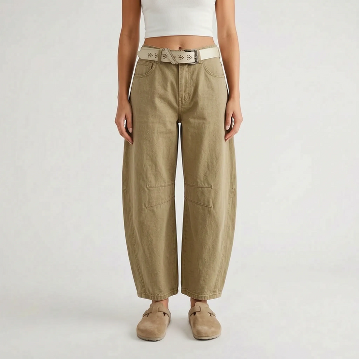Wide Leg Jeans | Curved Silhouette, Cropped Ankle 8