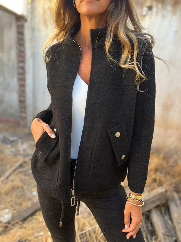 Women's Jacket | High Collar, Pockets 0
