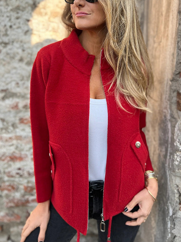 Women's Jacket | High Collar, Pockets 1