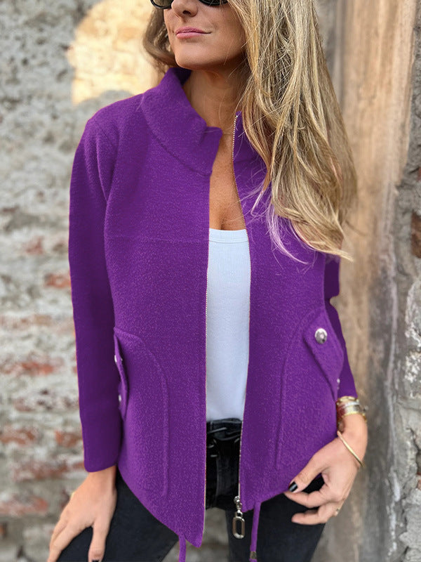 Women's Jacket | High Collar, Pockets 2
