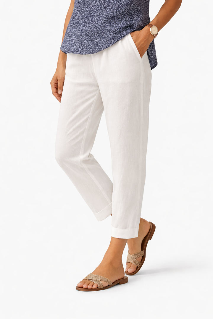 Women’s Lightweight Straight-Leg Trousers for Relaxed Wear