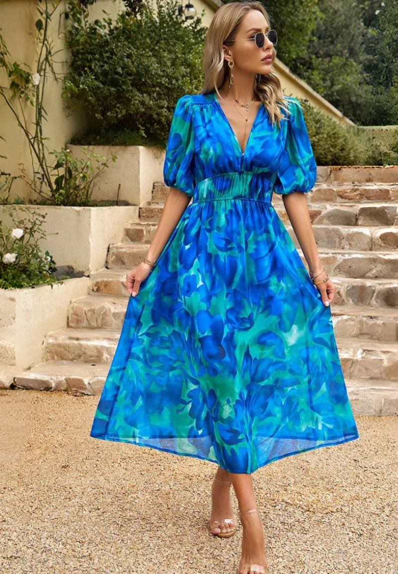 Womens Dress | Floral Print, Relaxed Fit 5