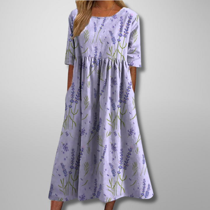 Womens Dress | Relaxed Fit, Floral Design, Midi 2