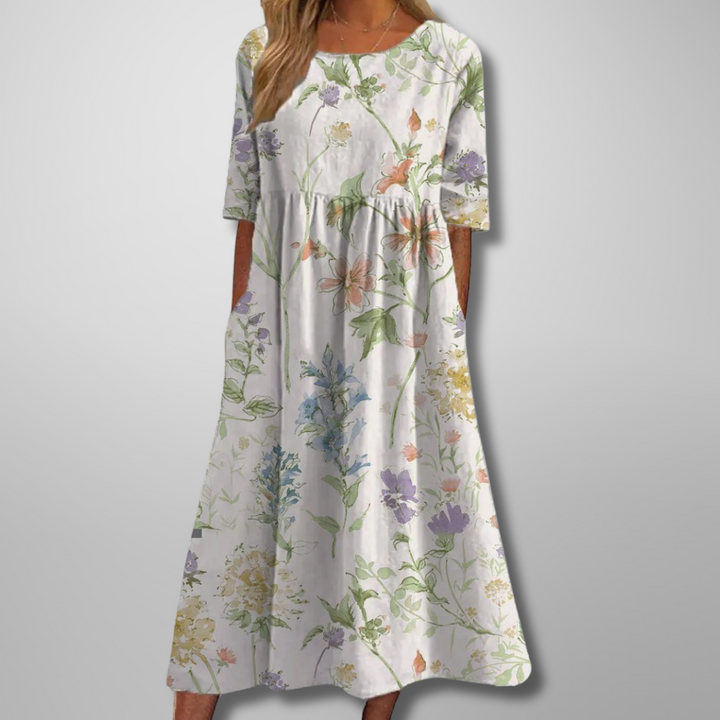 Womens Dress | Relaxed Fit, Floral Design, Midi 3