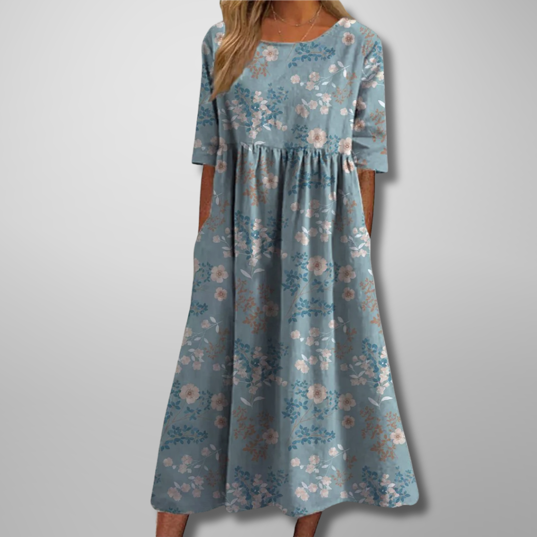 Womens Dress | Relaxed Fit, Floral Design, Midi 4