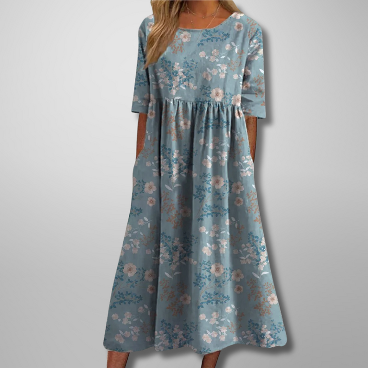 Womens Dress | Relaxed Fit, Floral Design, Midi 4