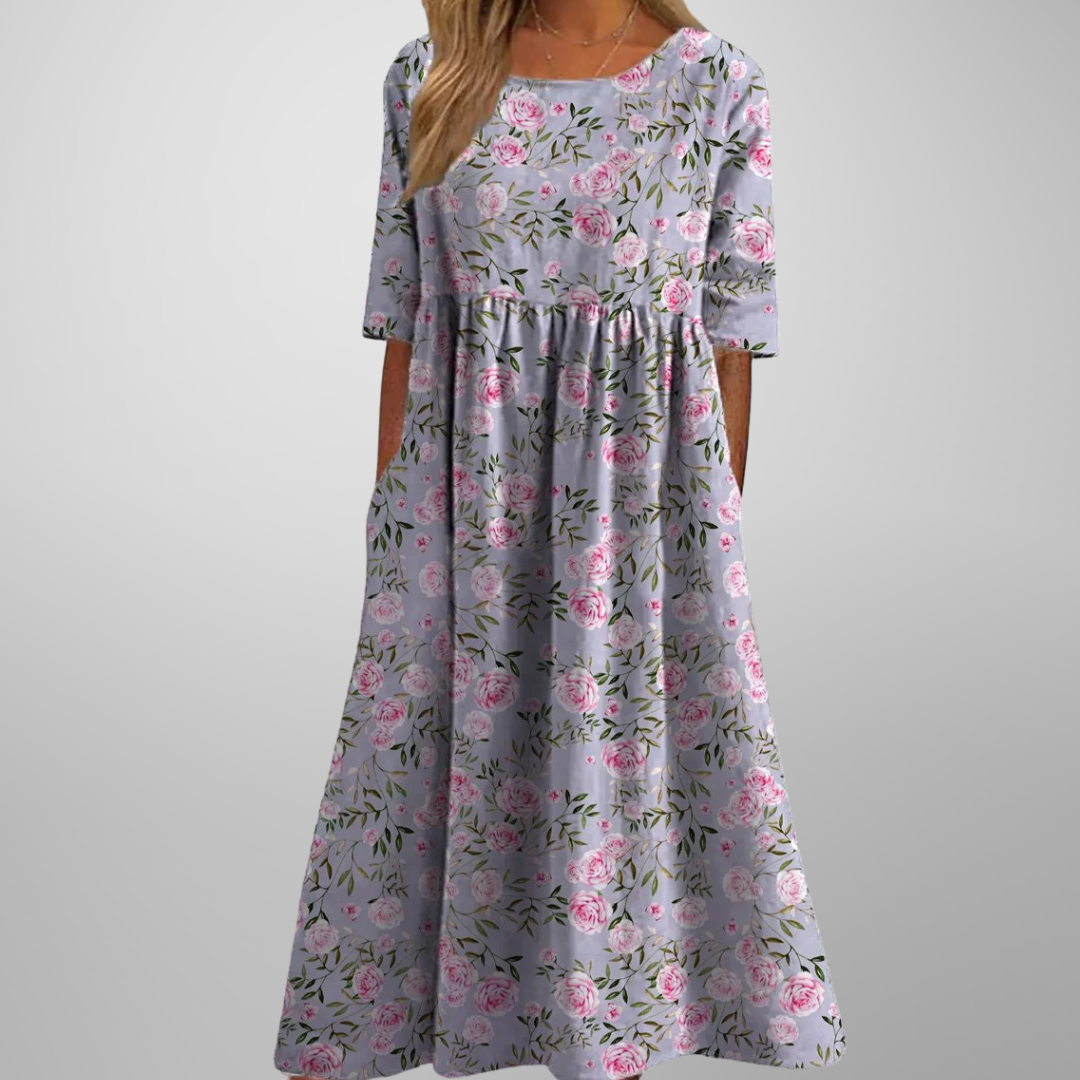 Womens Dress | Relaxed Fit, Floral Design, Midi 5