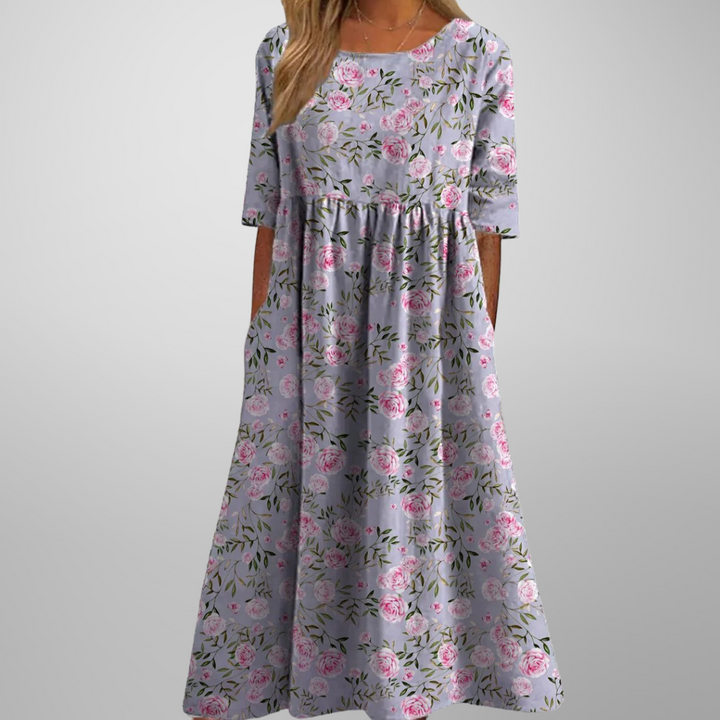 Womens Dress | Relaxed Fit, Floral Design, Midi 5