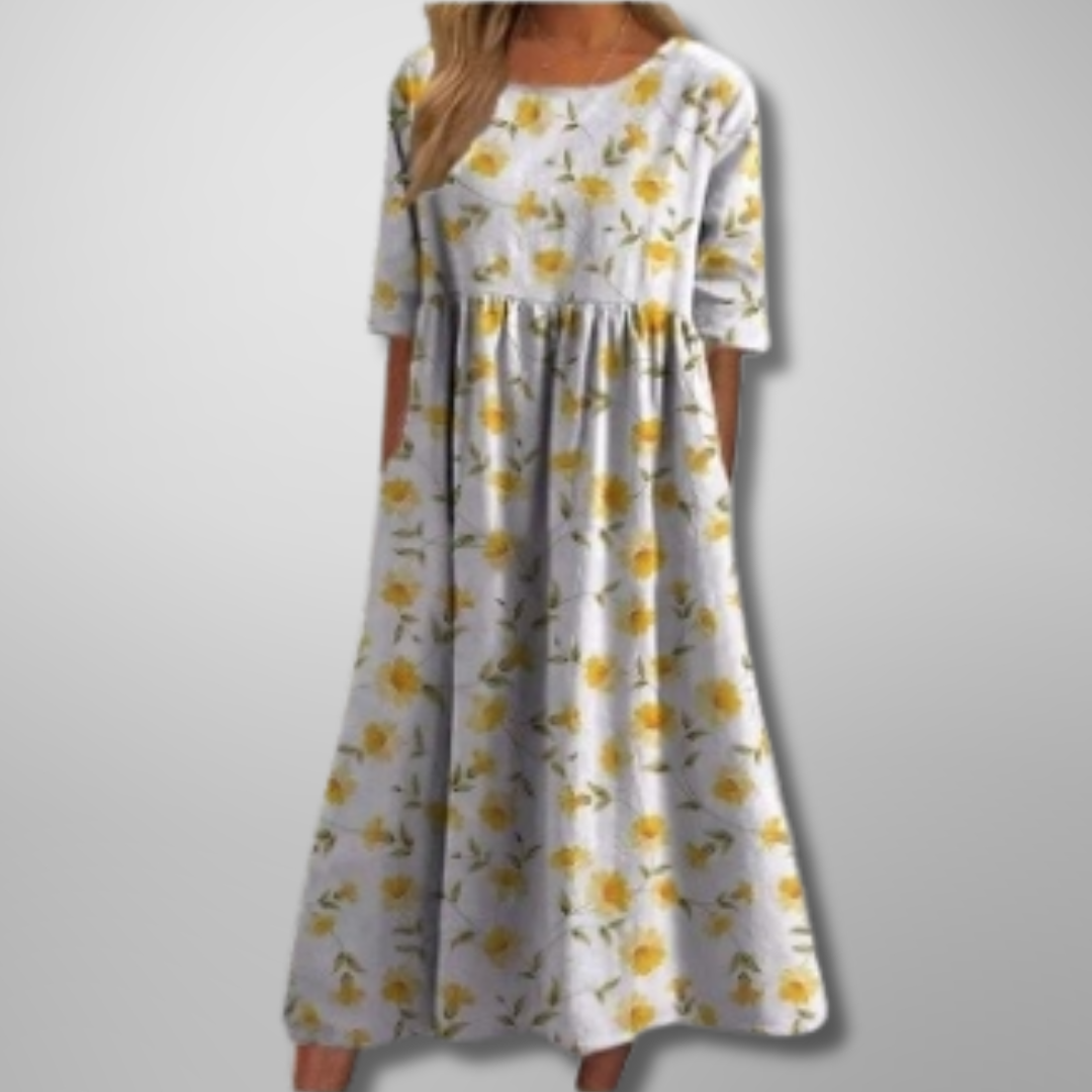 Womens Dress | Relaxed Fit, Floral Design, Midi 6