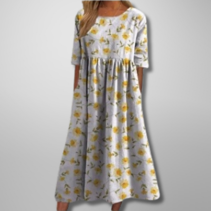 Womens Dress | Relaxed Fit, Floral Design, Midi 6