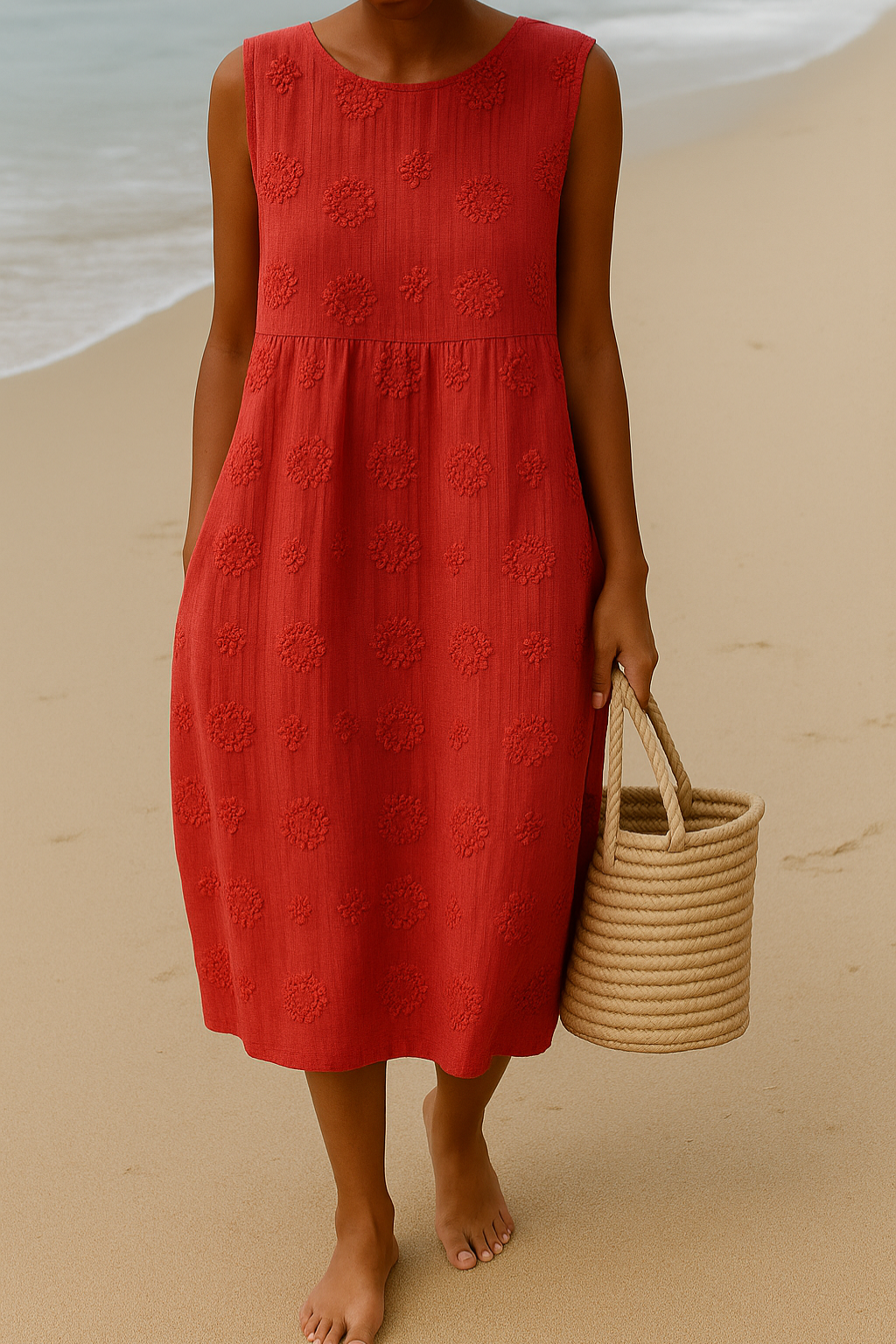 Womens Dress | Sleeveless, Floral Pattern 3