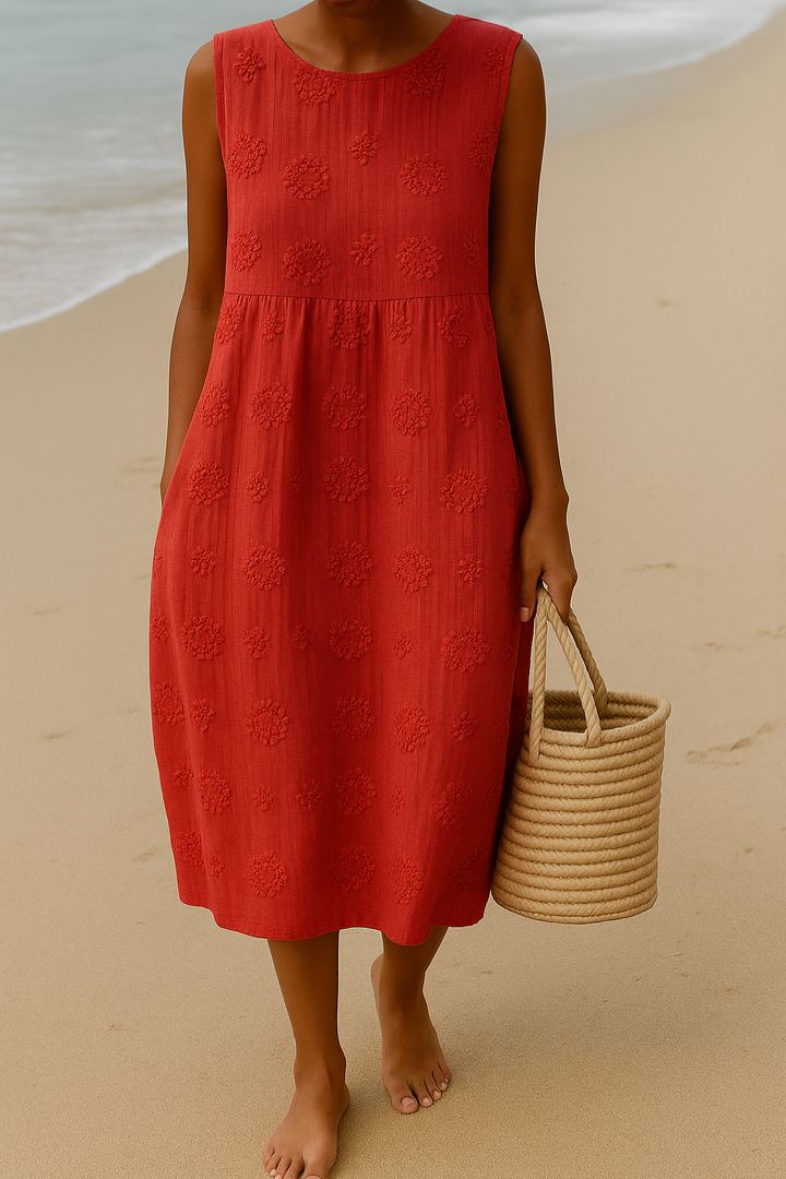 Womens Dress | Sleeveless, Floral Pattern 3