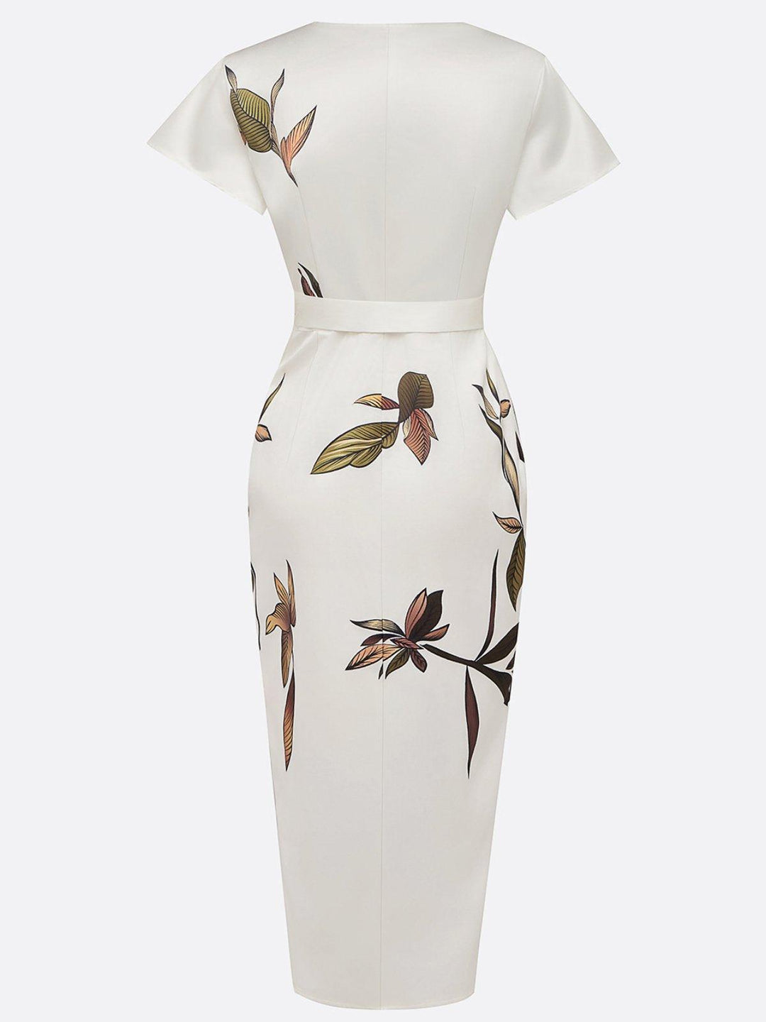 Wrap Dress | Deep V-Neckline, Flutter Sleeves 6
